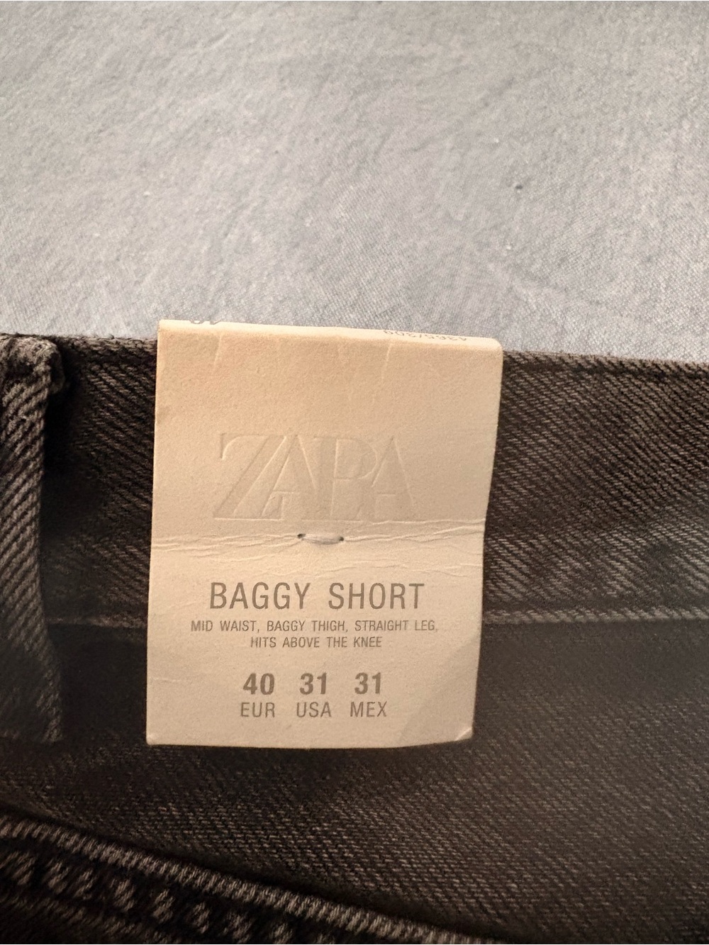 Zara Baggy Shorts in Black Denim